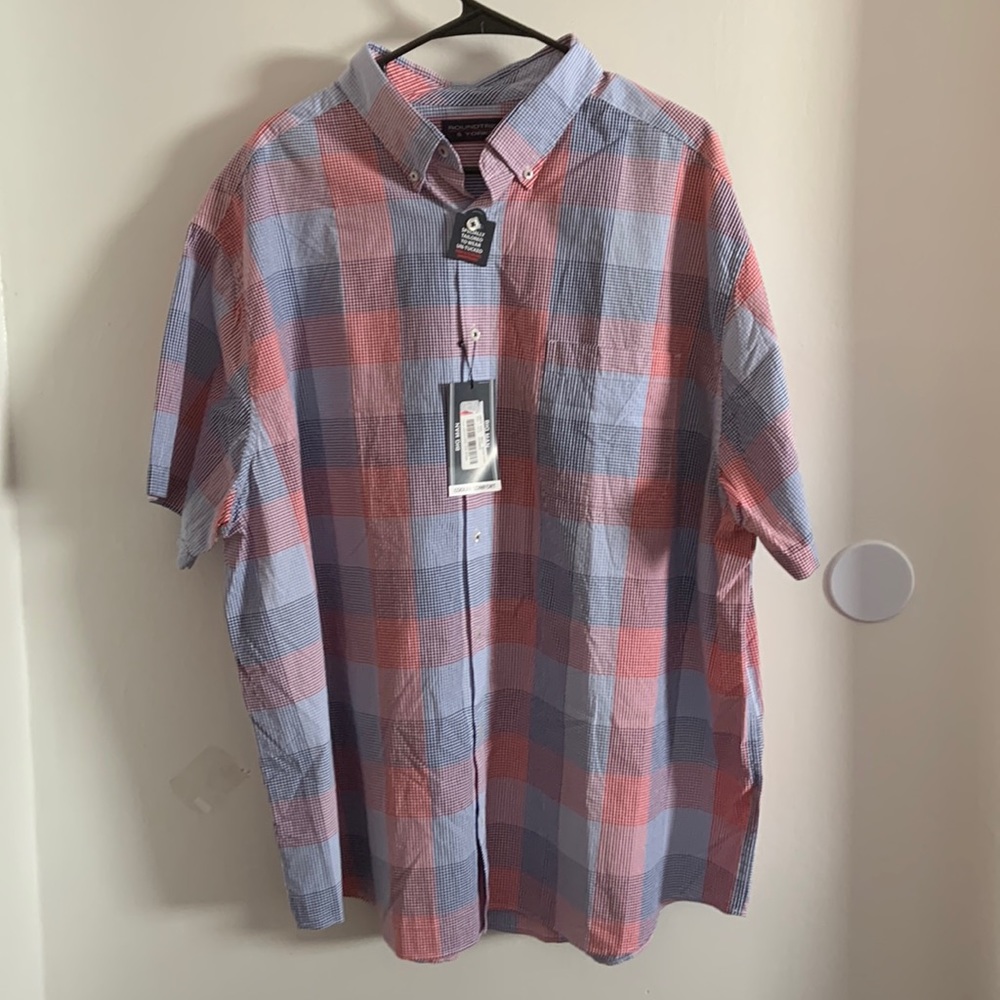 Roundtree & Yorke Men’s Button Down Shirt 2XL 2XB NWT. Big Man.